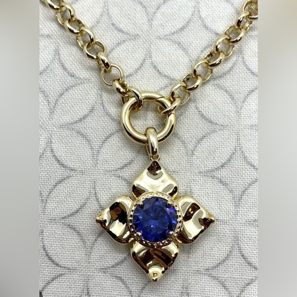 Kendra Scott Lily 14K Gold Over Brass Chain Pendant Necklace nwt
